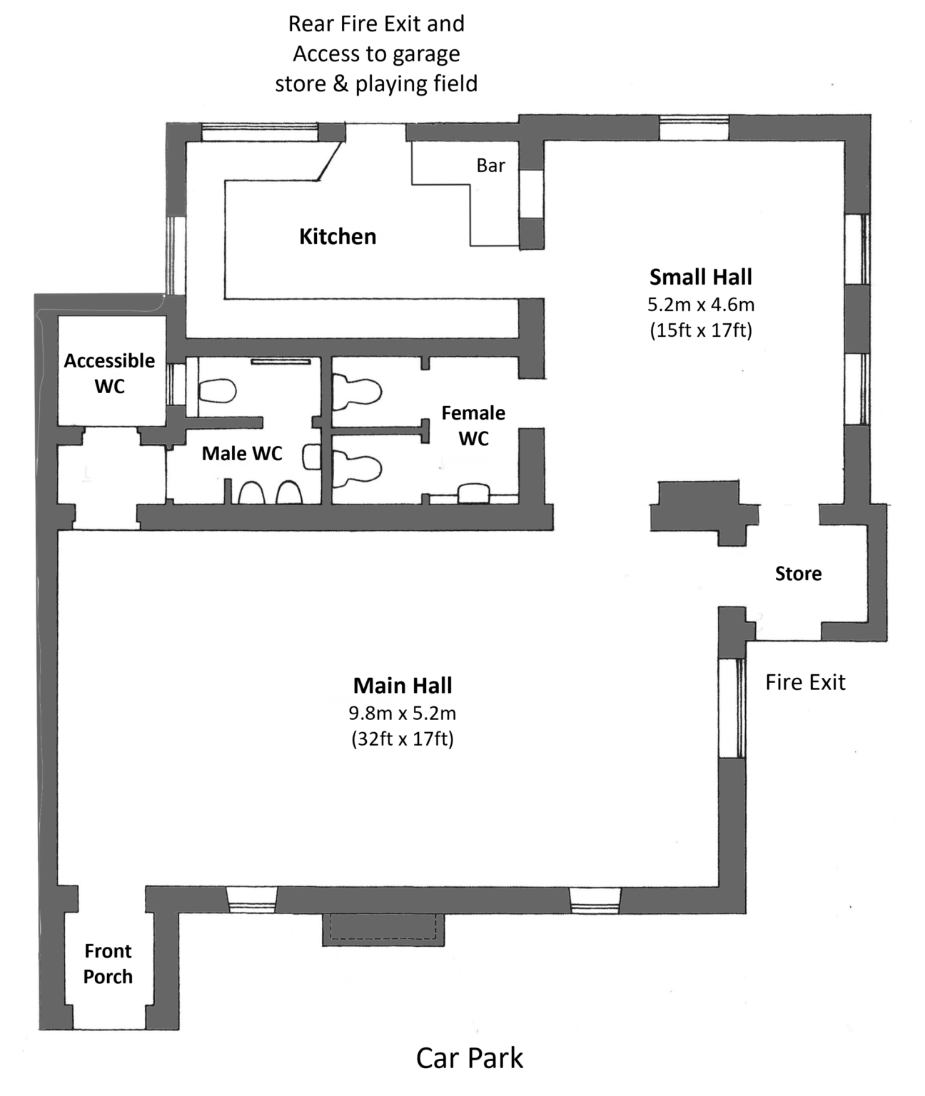 Coore Memorial Hall - Floorplan